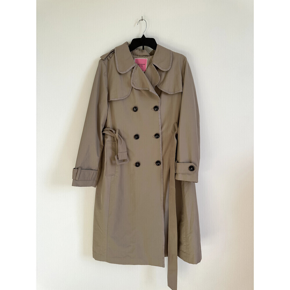 Kate Spade New York Women's Hooded Cotton-Blend Trench Coat size M $400 - Picture 5 of 14
